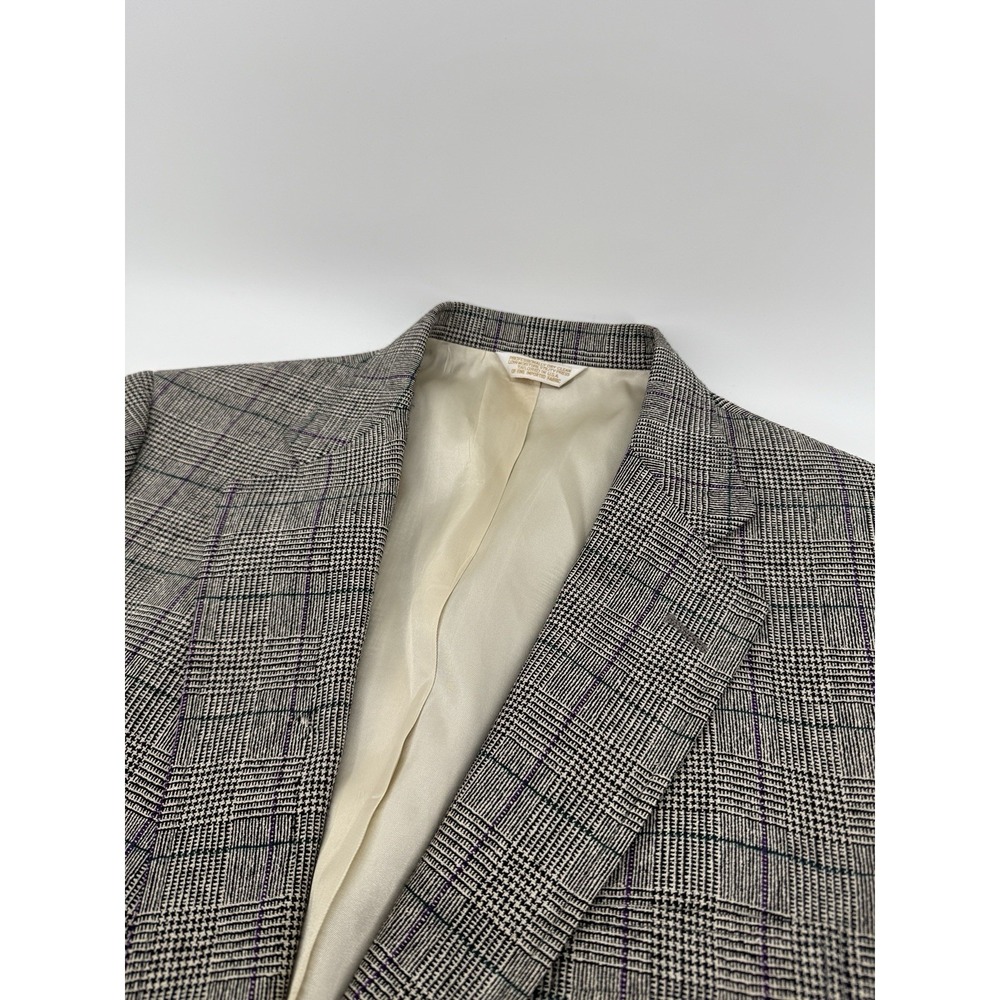 VNTG 70's Racquet Club Scottish‎ Summer Blends Sport Coat Blazer USA Made 46